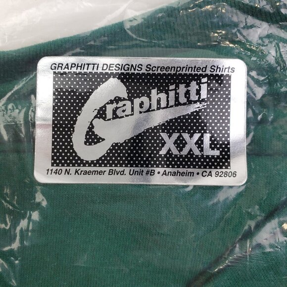 DC Comics Vintage T-Shirt Green Lantern Graphitti 1990s XXL NOS Sealed - Picture 4 of 8